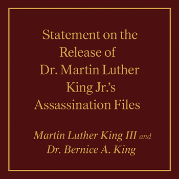 Statement on the Release of Dr. Martin Luther King Jr's Assassination Files